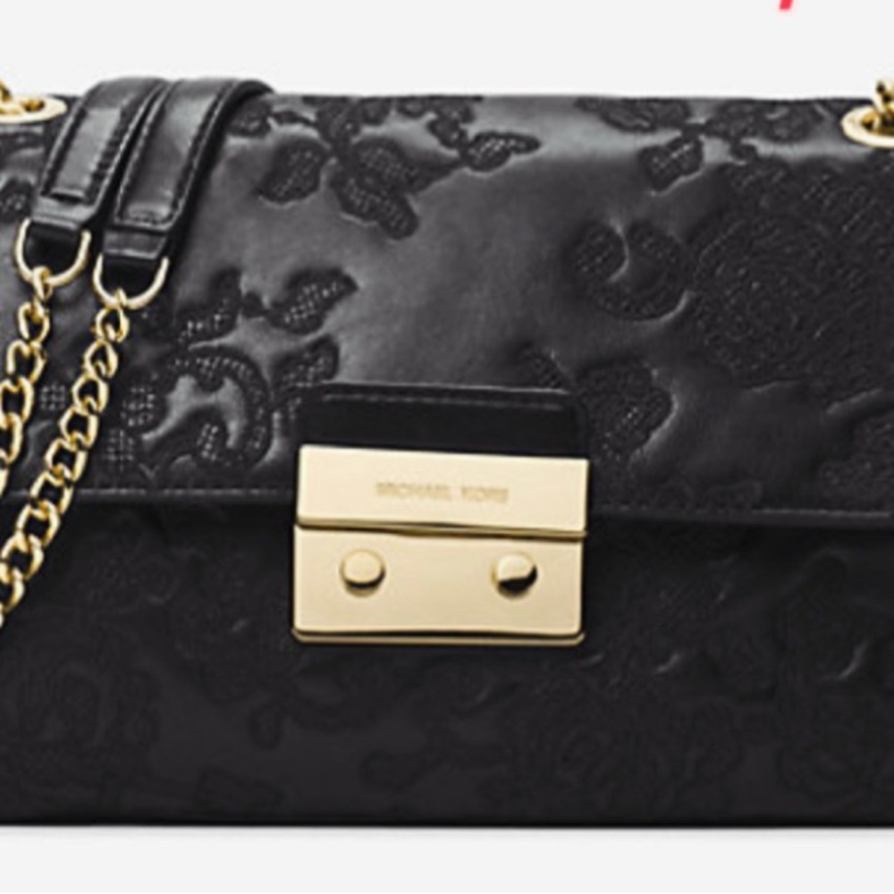 Chic MK Sloane Lace-Embossed Lambskin Bag